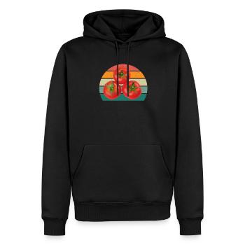 Plante Cultiver Terre Tomate Chou Carotte Légumes - Sweat à capuche Premium bio Homme - noir - Devant - Nico (187cm)