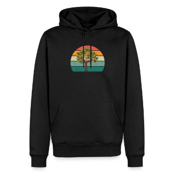 Zaster Moneten Billets Coin Monnaie Monnaie Virtuelle - Sweat à capuche Premium bio Homme - noir - Devant - Nico (187cm)