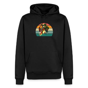 Plante Cultiver Terre Tomate Chou Carotte Légumes - Sweat à capuche Premium bio Homme - noir - Devant - Nico (187cm)