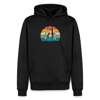 Gärtner Gärtnerin Hecke Rasen Rasenmähen Garten - Männer Premium Bio Hoodie - Schwarz - Vorne - Nico (187cm)