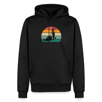 Gärtner Gärtnerin Hecke Rasen Rasenmähen Garten - Männer Premium Bio Hoodie - Schwarz - Vorne - Nico (187cm)