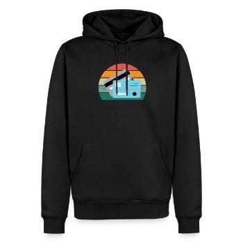 Zaster Moneten Billets Coin Monnaie Monnaie Virtuelle - Sweat à capuche Premium bio Homme - noir - Devant - Nico (187cm)