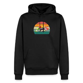 Plante Cultiver Terre Tomate Chou Carotte Légumes - Sweat à capuche Premium bio Homme - noir - Devant - Nico (187cm)