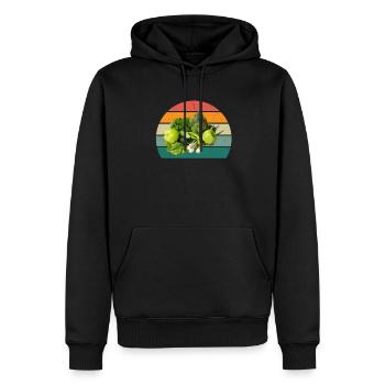 Plante Cultiver Terre Tomate Chou Carotte Légumes - Sweat à capuche Premium bio Homme - noir - Devant - Nico (187cm)