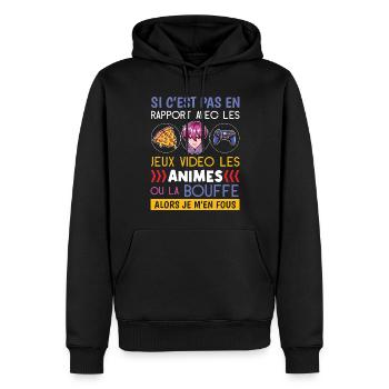 Vaporwave Japan Japanese Video Games Food Anime - Männer Premium Bio Hoodie - Schwarz - Vorne - Nico (187cm)