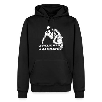 Skating Board Skate Skater Can't I Skateboard - Männer Premium Bio Hoodie - Schwarz - Vorne - Nico (187cm)