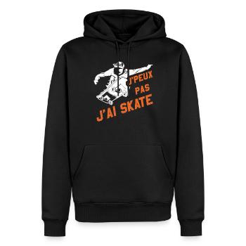 Skating Board Skate Skater Cannot I Skateboard - Männer Premium Bio Hoodie - Schwarz - Vorne - Nico (187cm)