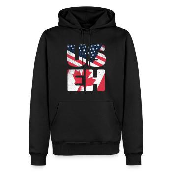 American US Canada Flag Proud Canadian Canada Day - Männer Premium Bio Hoodie - Schwarz - Vorne - Nico (187cm)
