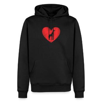 Giraffen langer Hals Flecken, Fell Afrika, Safari - Männer Premium Bio Hoodie - Schwarz - Vorne - Nico (187cm)