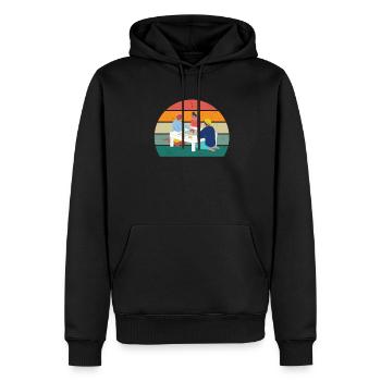 Board Games Board Game Playing Together - Men’s Premium Organic Hoodie - black - Front - Nico (187cm)