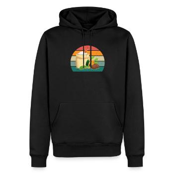 alimentation équilibrée régime céto aliments sains - Sweat à capuche Premium bio Homme - noir - Devant - Nico (187cm)