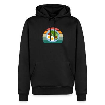 alimentation équilibrée régime céto aliments sains - Sweat à capuche Premium bio Homme - noir - Devant - Nico (187cm)