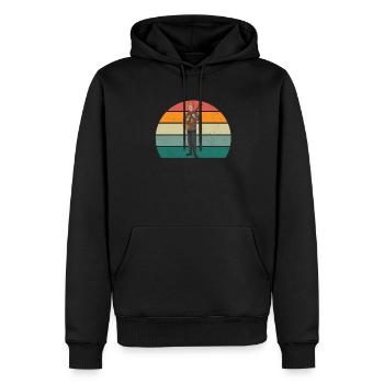 Guitarist Guitarist Guitar Player Bass Guitar - Men’s Premium Organic Hoodie - black - Front - Nico (187cm)