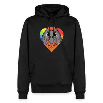 Urangutan Lgbt Regenbogen Farben - Männer Premium Bio Hoodie - Schwarz - Vorne - Nico (187cm)