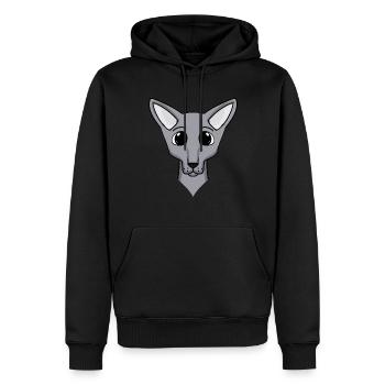 Sphynx Head Cat Propriétaire de chat - Sweat à capuche Premium bio Homme - noir - Devant - Nico (187cm)