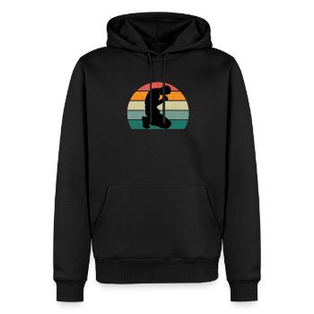 Jésus-Christ Dieu Prier Christianisme Religion - Sweat à capuche Premium bio Homme - noir - Devant - Nico (187cm)