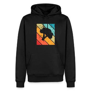 Broccoli Vegan Lover Retro Healthy Gift idea - Männer Premium Bio Hoodie - Schwarz - Vorne - Nico (187cm)