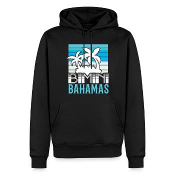 Retro Beach Bahamas 2022 Tropical Hello Summer - Männer Premium Bio Hoodie - Schwarz - Vorne - Nico (187cm)