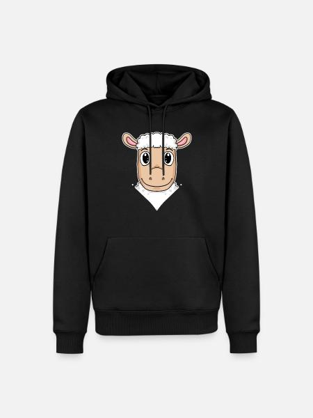 Sheep Illustration - Men’s Premium Organic Hoodie - black