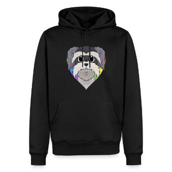 Schnauzer Hunde LGBT - Männer Premium Bio Hoodie - Schwarz - Vorne - Nico (187cm)