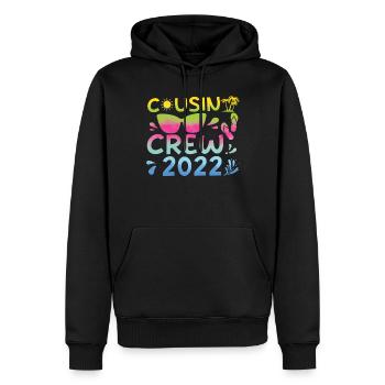Cousin Crew 2022 Vacation Tropical Hello Summer - Männer Premium Bio Hoodie - Schwarz - Vorne - Nico (187cm)