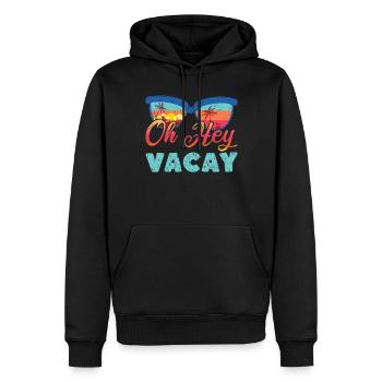 Sunglasses Hey Vacation 2022 Tropical Hello Summer - Männer Premium Bio Hoodie - Schwarz - Vorne - Nico (187cm)