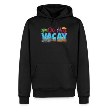 Hey Vacation 2022 Tropical Hello Summer - Männer Premium Bio Hoodie - Schwarz - Vorne - Nico (187cm)
