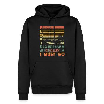 Retro Florida Vacation 2022 Tropical Hello Summer - Männer Premium Bio Hoodie - Schwarz - Vorne - Nico (187cm)