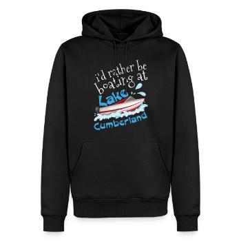 Boat Kayaking Kayak Pontoon Boating At Lake Summer - Männer Premium Bio Hoodie - Schwarz - Vorne - Nico (187cm)
