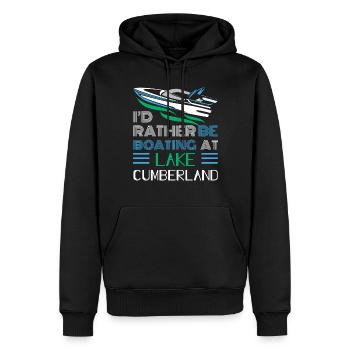 Boat Kayak Kayaking Pontoon Boating At Lake Summer - Männer Premium Bio Hoodie - Schwarz - Vorne - Nico (187cm)