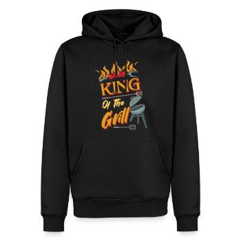 Flame Grill Barbecue Steak Backyard Summer 2022 - Männer Premium Bio Hoodie - Schwarz - Vorne - Nico (187cm)