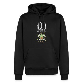 Conception d’avocat pour les végétariens et les végétaliens - Sweat à capuche Premium bio Homme - noir - Devant - Nico (187cm)