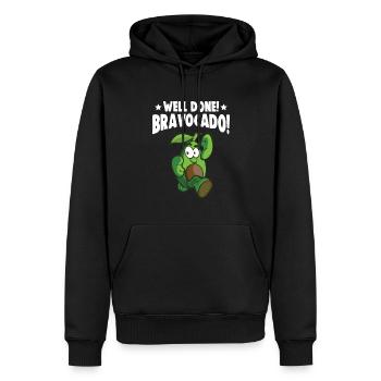 Conception d’avocat pour les végétariens et les végétaliens - Sweat à capuche Premium bio Homme - noir - Devant - Nico (187cm)