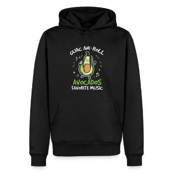 Avocado Design für Vegetarier und Veganer - Männer Premium Bio Hoodie - Schwarz - Vorne - Nico (187cm)