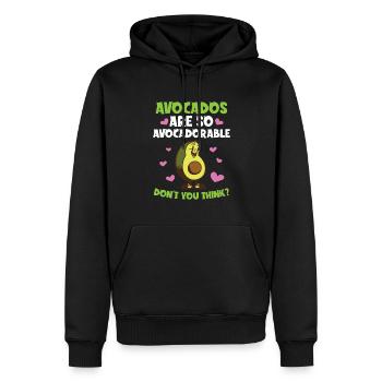 Conception d’avocat pour les végétariens et les végétaliens - Sweat à capuche Premium bio Homme - noir - Devant - Nico (187cm)
