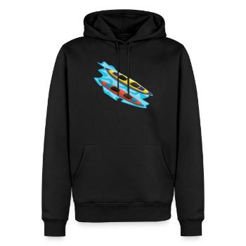 Boating Boat Kayaking Kayak Pontoon Lake Summer - Männer Premium Bio Hoodie - Schwarz - Vorne - Nico (187cm)