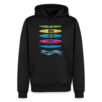 Boating Boat Kayak Pontoon Lake Summer 2022 - Männer Premium Bio Hoodie - Schwarz - Vorne - Nico (187cm)