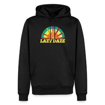 Beach 2022 Daze Lazy Tropical Hello Summer - Men’s Premium Organic Hoodie - black - Front - Nico (187cm)