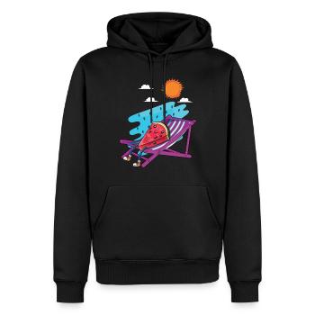 Watermelon Beach 2022 Tropical Hello Summer - Männer Premium Bio Hoodie - Schwarz - Vorne - Nico (187cm)