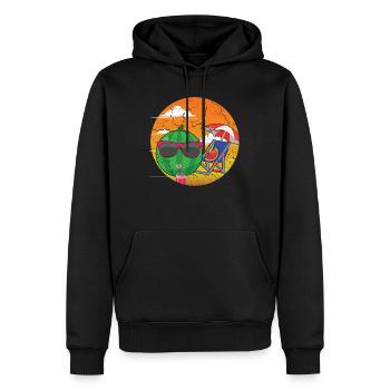 Mignonne plage de pastèque 2022 Tropical Hello Summer - Sweat à capuche Premium bio Homme - noir - Devant - Nico (187cm)