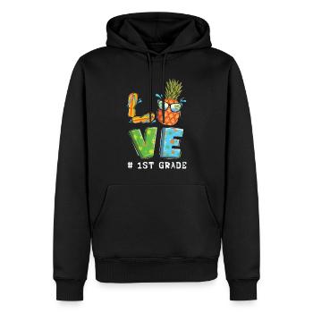 Jour d’école Happy Last Class Été 1ère année - Sweat à capuche Premium bio Homme - noir - Devant - Nico (187cm)