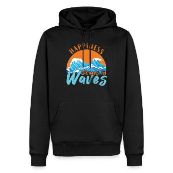 Beach 2022 Tropical Happiness Waves Hello Summer - Männer Premium Bio Hoodie - Schwarz - Vorne - Nico (187cm)