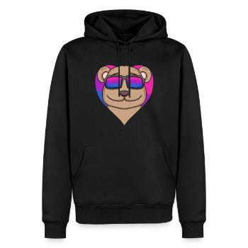 Bisexuell Braunbär Geschenk - Männer Premium Bio Hoodie - Schwarz - Vorne - Nico (187cm)