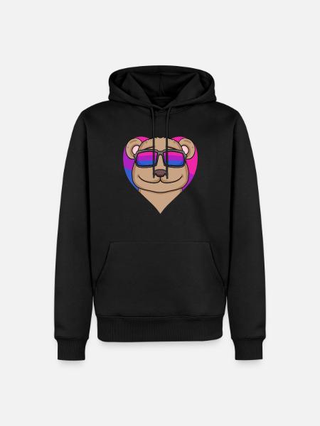 Bisexual Brown Bear Gift - Men’s Premium Organic Hoodie - black