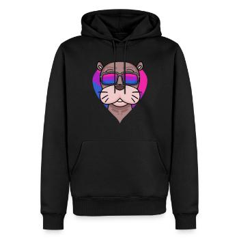Cadeau bisexuel d’lion de mer - Sweat à capuche Premium bio Homme - noir - Devant - Nico (187cm)