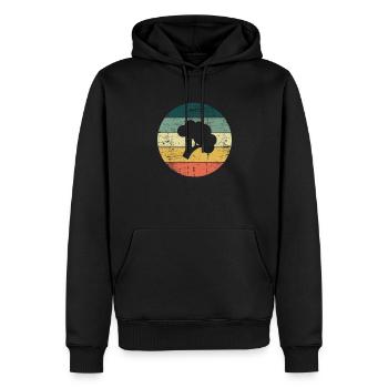 Broccoli Vegan Lover Retro Healthy Gift idea - Männer Premium Bio Hoodie - Schwarz - Vorne - Nico (187cm)