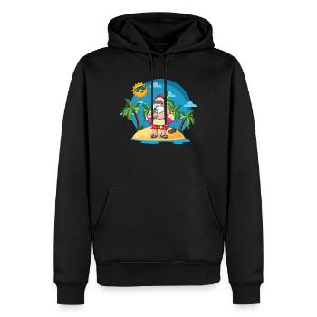 Island Beach Christmas Santa Chilling Summer 2022 - Männer Premium Bio Hoodie - Schwarz - Vorne - Nico (187cm)