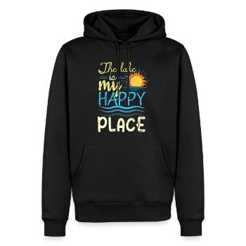 Lake My Happy Boat Kayak Pontoon Boating Summer - Männer Premium Bio Hoodie - Schwarz - Vorne - Nico (187cm)