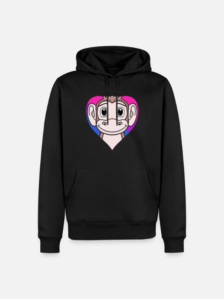 Bisexual Monkey Gift - Men’s Premium Organic Hoodie - black