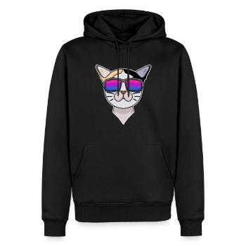 Cadeau bisexuel japonais Bobtail Cat - Sweat à capuche Premium bio Homme - noir - Devant - Nico (187cm)
